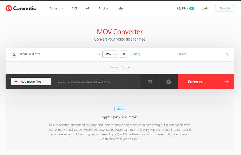 เอ็มทีวี MOV Convertio