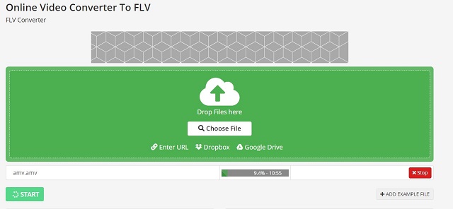 Online-Conversie AMV în FLV Convert