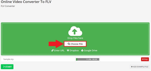 Online Conversie TRP în FLV Conversie fișier