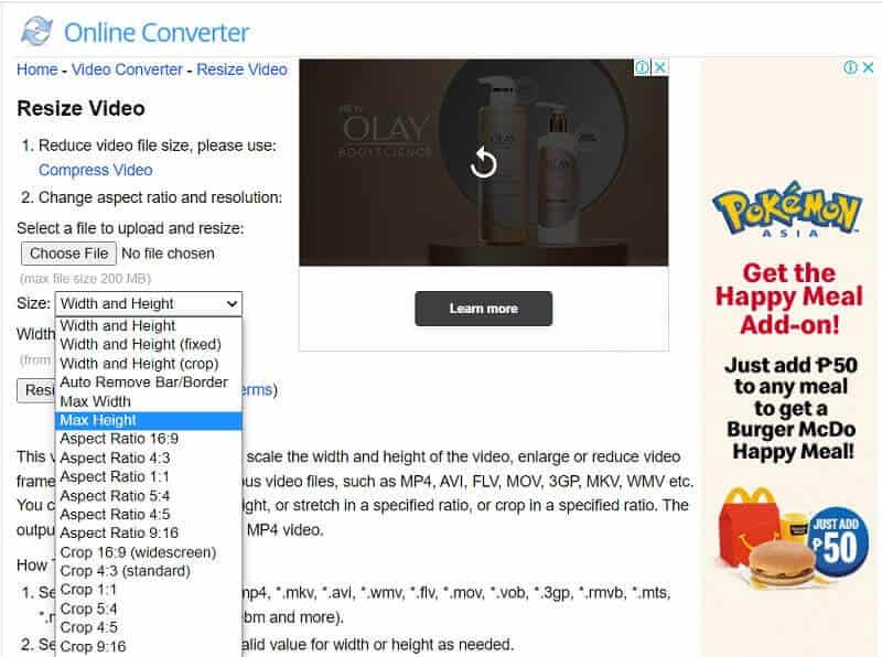 Aspect Ratio Converter Convertor online