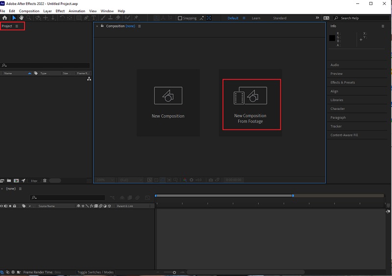 Cortar vídeo After Effects Novo