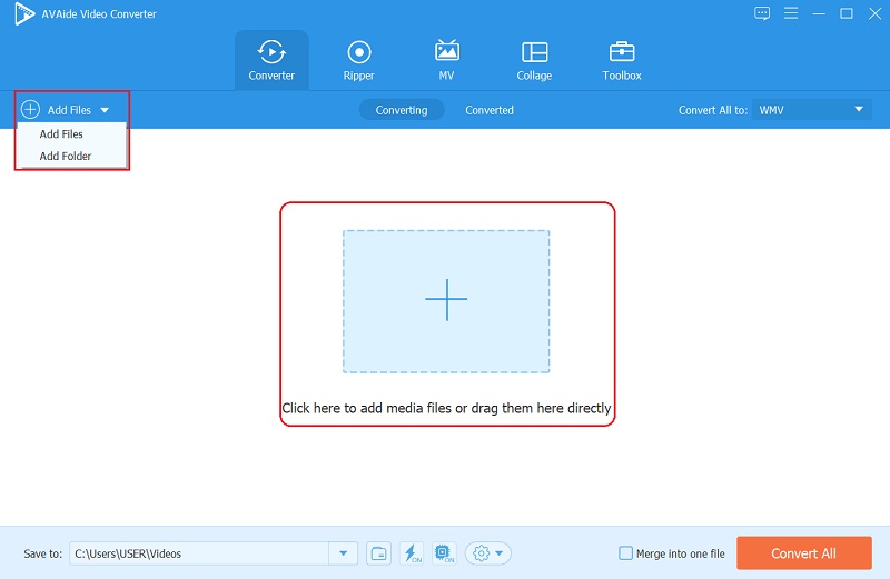 Recortar video a Square AVAide Subir