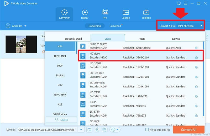 AVAide Video Converter 4k-video