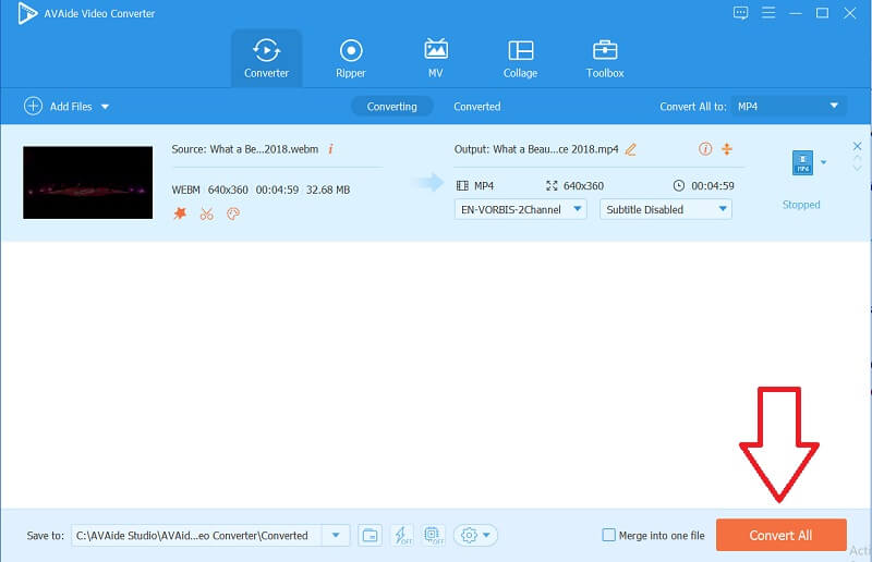 AVAide Video Converter แปลง