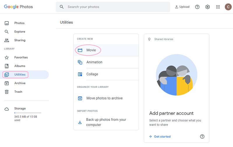 Googleフォトムービーメーカーユーティリティ