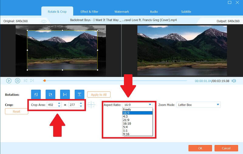 OBS AVAide Video Converter ครอบตัด