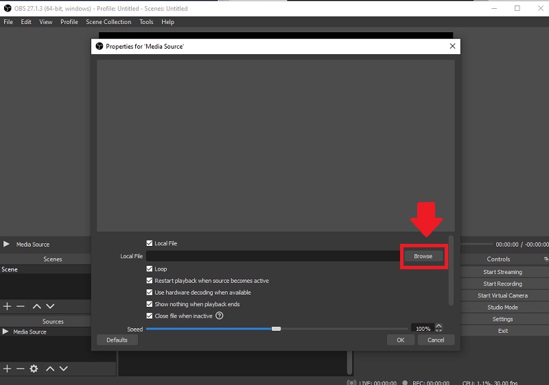 Jelajahi Video Pangkas OBS