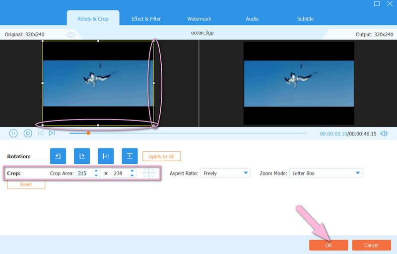 วิดีโอครอบตัด OpenShot AVAide Crop