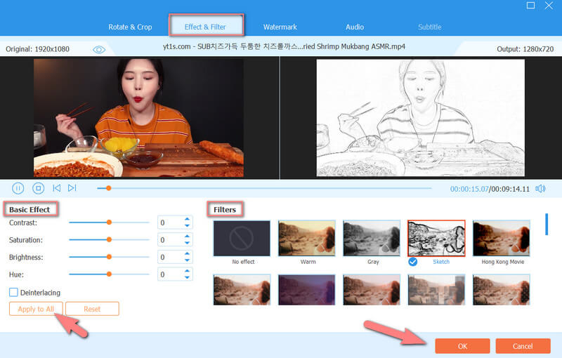 เอฟเฟกต์ทางเลือกของ Windows Movie Maker