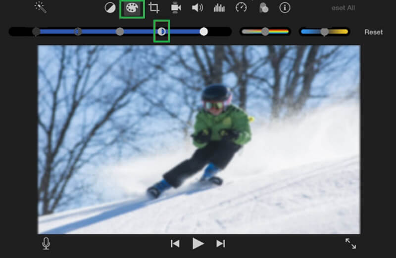 Oprava Blur Video iMovie Enhance