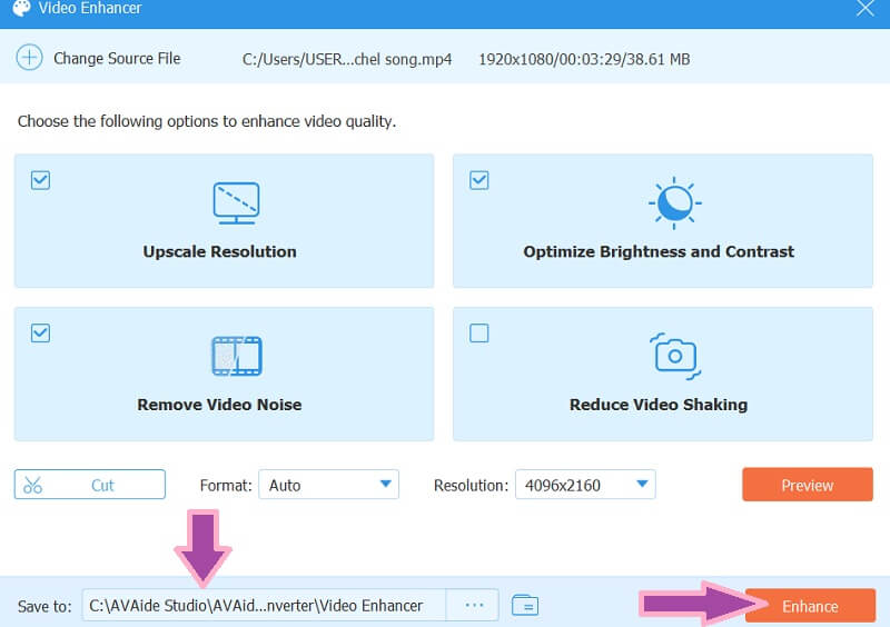 移動視頻增強器 AVAide Enhance