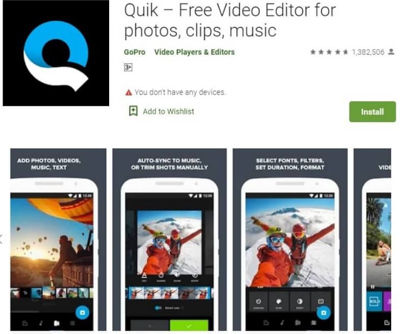 Optimiseur de vidéo mobile Quik