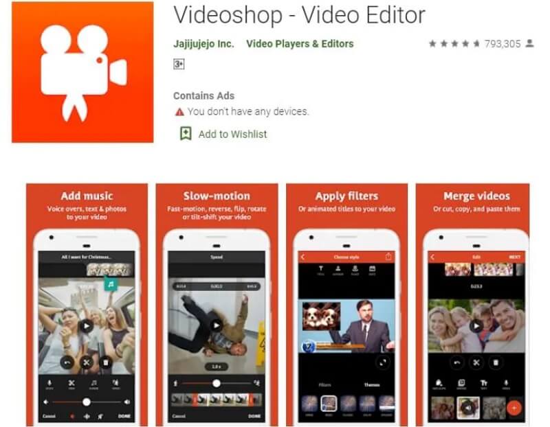 Améliorateur de vidéo mobile Videoshop