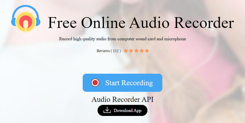 Gravador de áudio online gratuito da Apowersoft