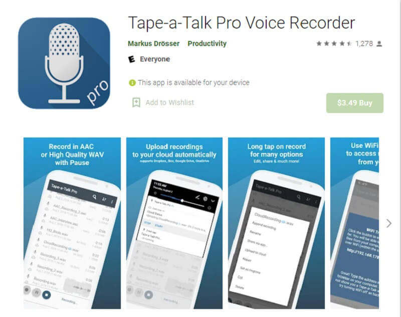 Beste recorder Android-tape