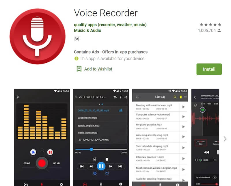 Meilleur enregistreur vocal Android