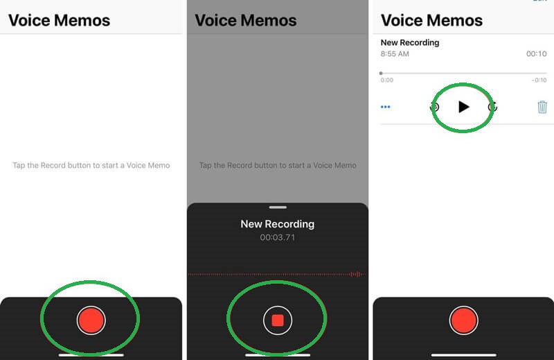 Gravar áudio no memo de voz do iPhone