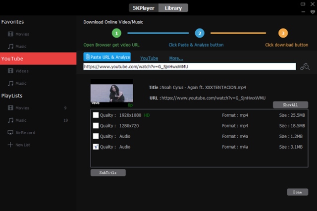 Utilisez 5K Player pour lire le DVD