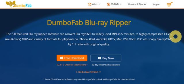 Trình trích xuất Blu-ray DumboFab