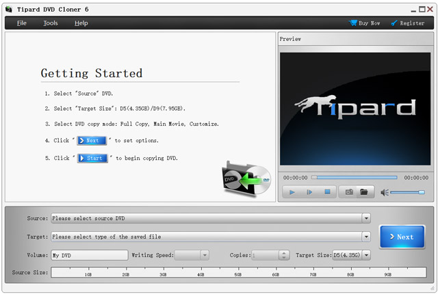 Phần mềm sao chép DVD Tipard