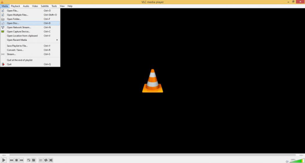 Mở đĩa trong VLC