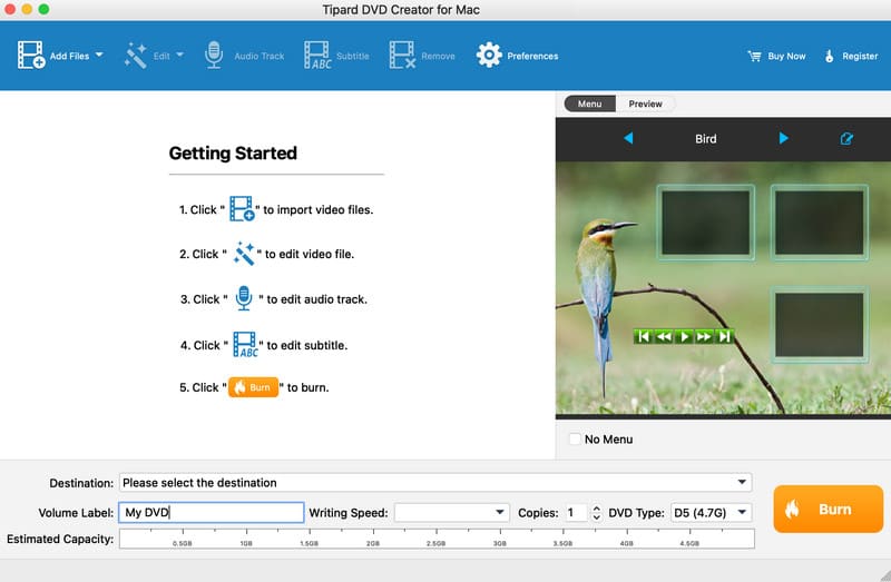 Tipard DVD Creator for Mac Add