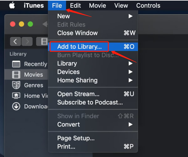 Tambahkan DVD pada Perpustakaan iTunes pada Mac