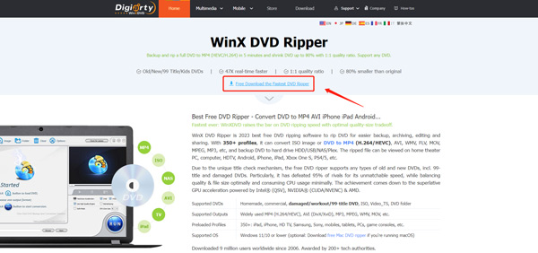 ดาวน์โหลด WinX DVD Ripper