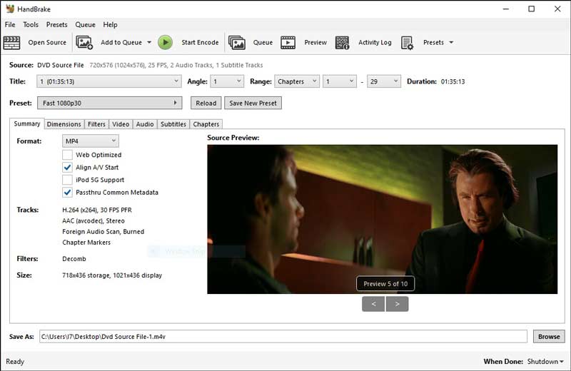 HandBrake のフォーマット
