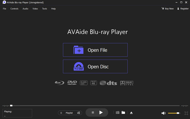 VLC 替代 AVAide 藍光播放器