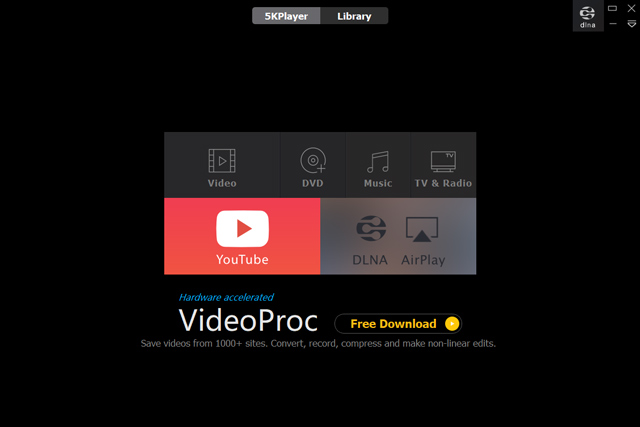 VLC Εναλλακτικό Mac Windows 5KPlayer
