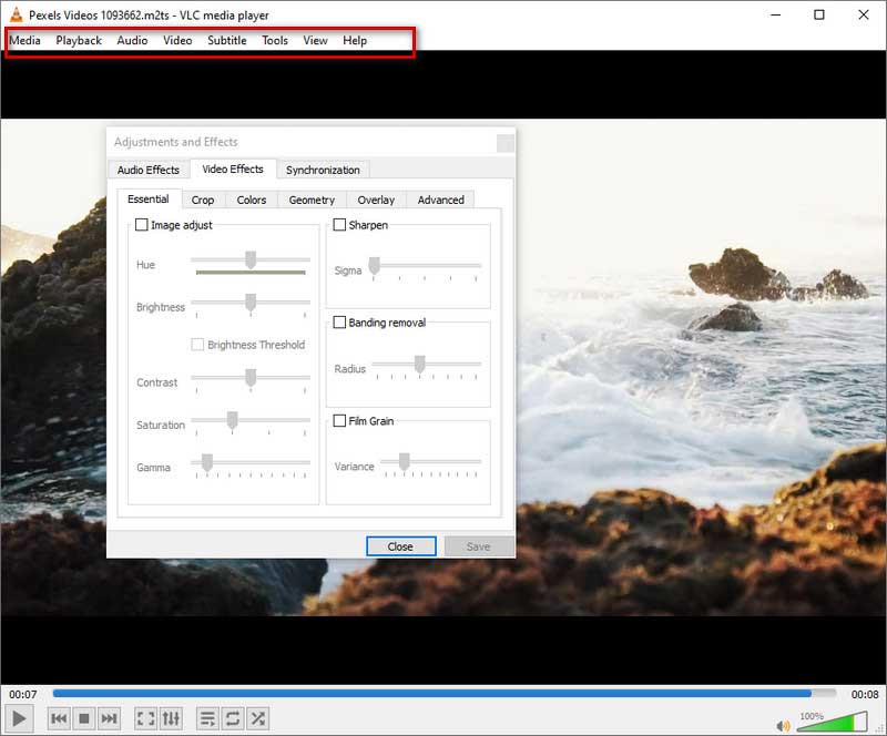VLC 재생 설정
