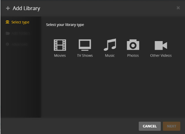 Add Library to Plex