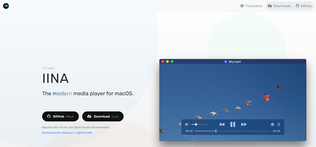 H265 Player لنظام التشغيل Mac IINA