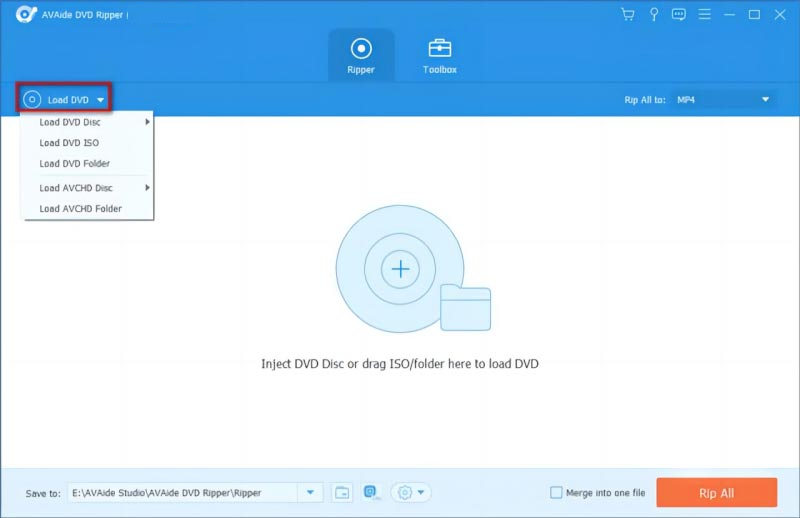 DVDをロードする