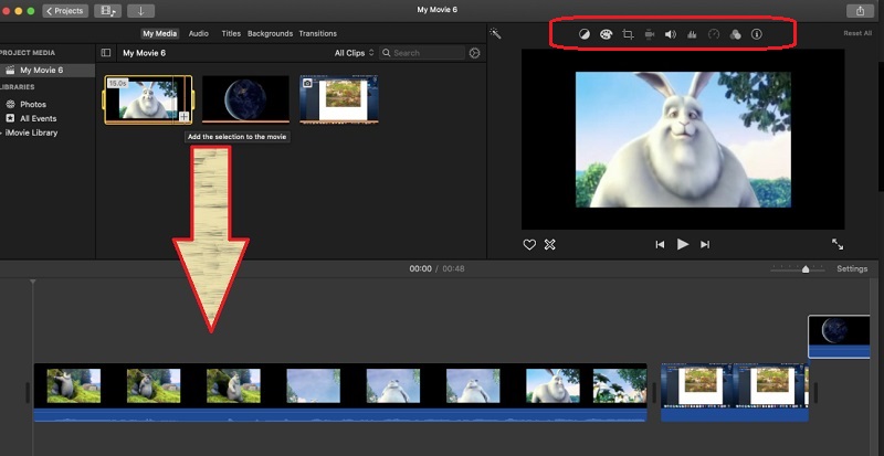 اصنع فيلمًا على iMovie mac