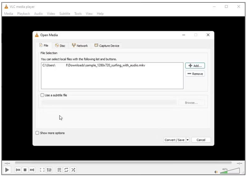 Aggiungi VLC