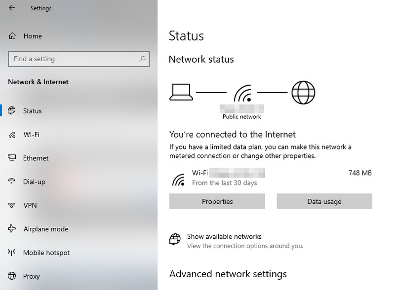 Controlla la connessione a Internet