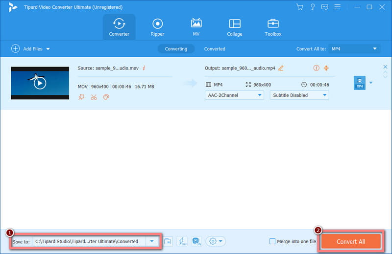 Converter e salvar arquivo