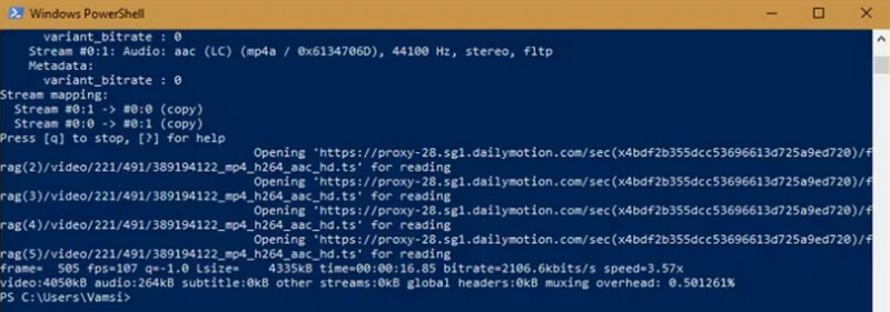 FFMPEG को MP4 में कनवर्ट करें
