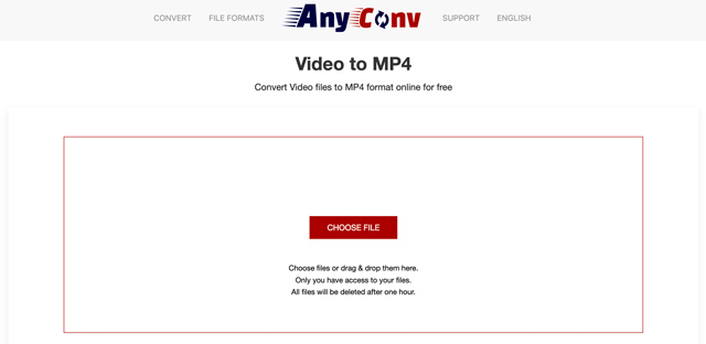 Darmowy internetowy konwerter AV1 na MP4 AnyConv