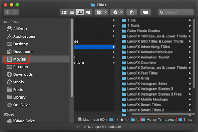 ติดตั้งปลั๊กอินใน Final Cut Pro