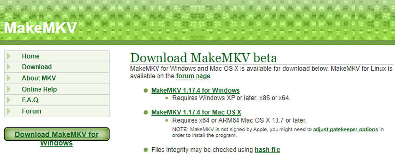 Update MakeMKV