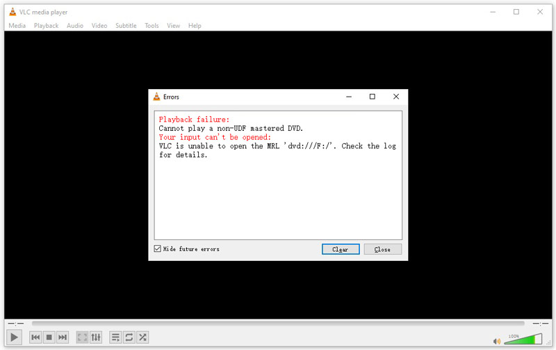 VLC 오류 DVD