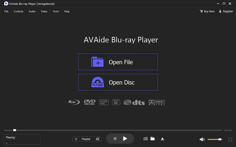 AVAide Blu-ray プレーヤー メイン インターフェイス PS5