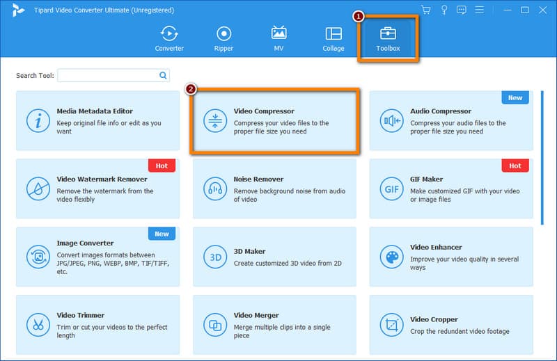 Odaberite Toolbox Video Compressor