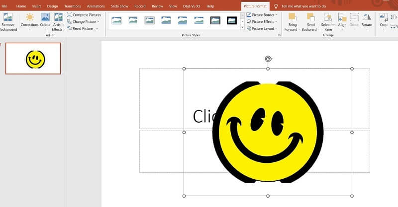 Fondo transparente de cara sonriente PPT