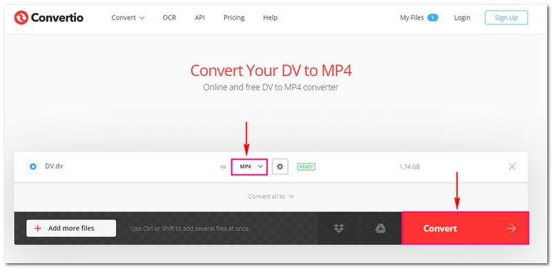 Convertio Pretvorite DV u MP4