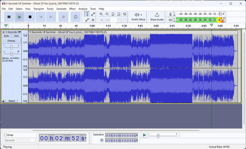 Bewerk Audacity