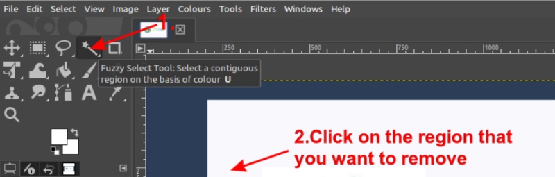 Strumento di selezione fuzzy in GIMP